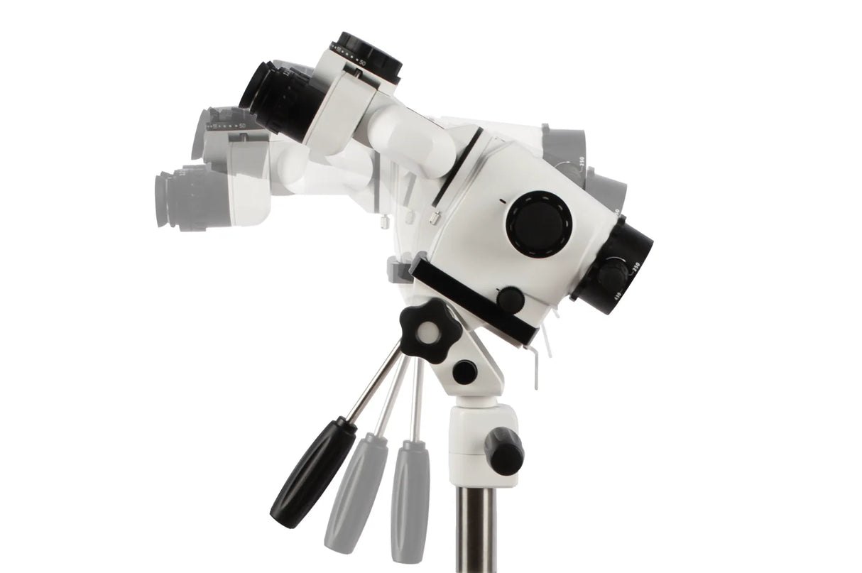 Alltion AC3000 Colposcope close up on the fine adjusting handle used for tilting observation. Shop now at Zone Medical.