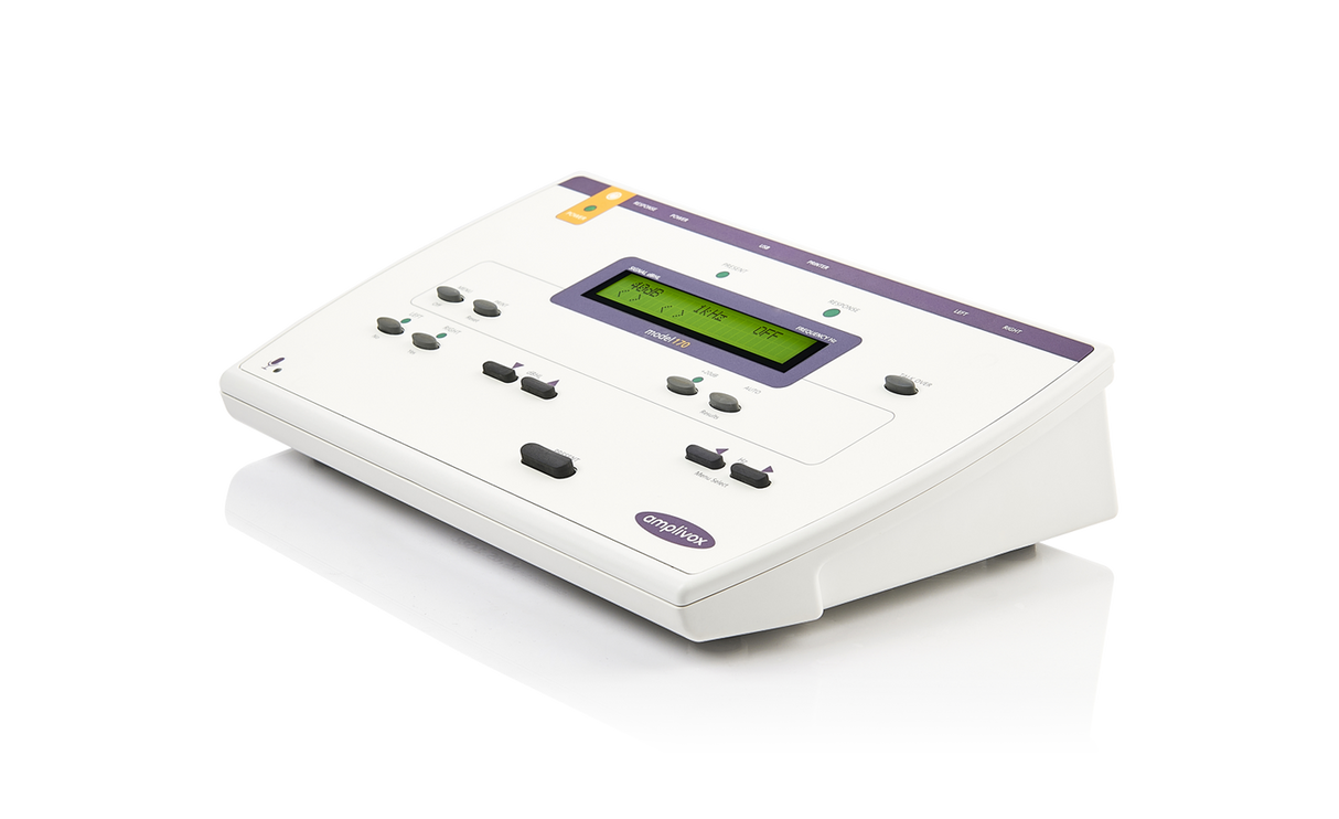 Amplivox 170 Manual and Autometic Screening Audiometer side view. Shop now at Zone Medical.