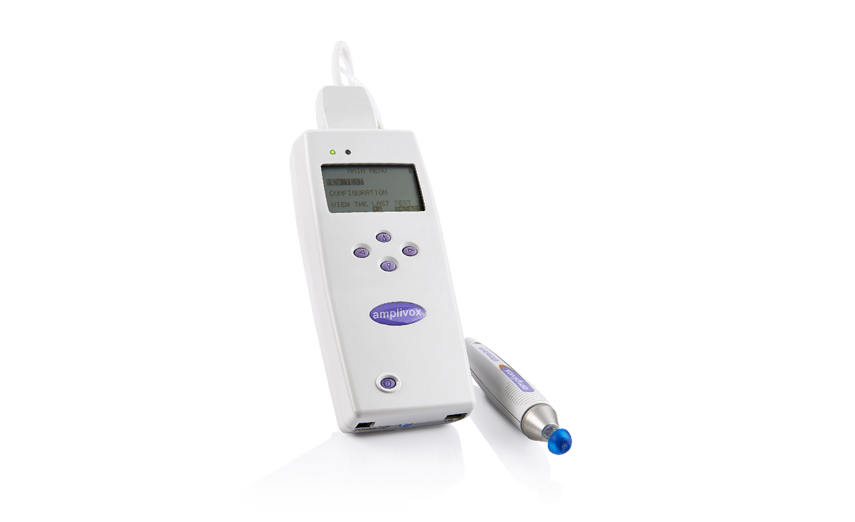 Amplivox 202 & 202-H Handheld Diagnostic Tympanometer side view. Shop now at Zone Medical.