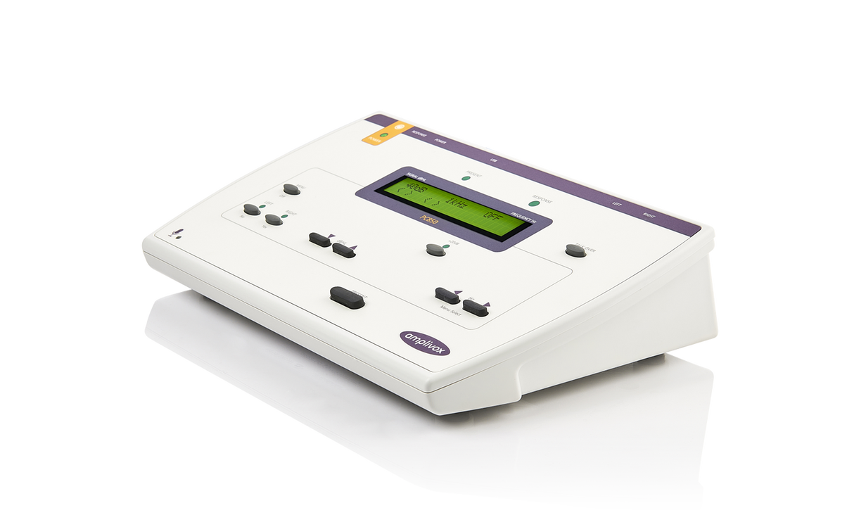 Amplivox PC850 PC based automatic audiometer side view. Shop now at Zone Medical.