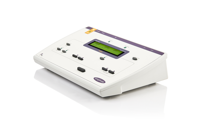 Amplivox PC850 PC based automatic audiometer side view. Shop now at Zone Medical.