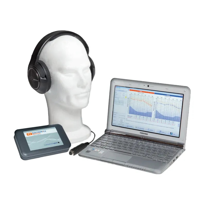 Electronica 600M Audiometer hero image with software. Shop now at Zone Medical.