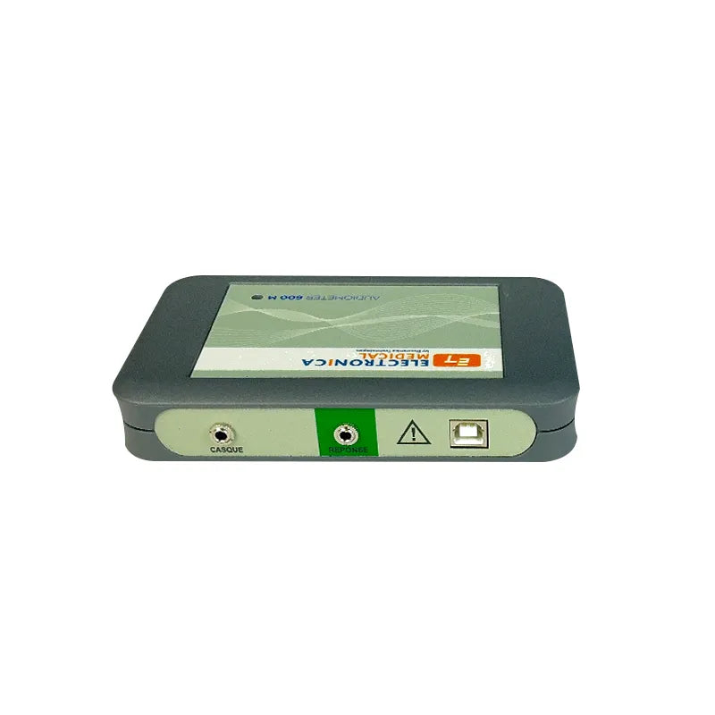 Electronica 600M PC based audiometer showing the ports. Shop now at Zone Medical.