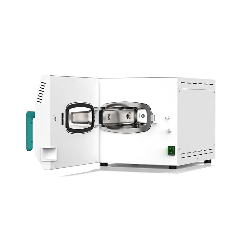 Hatmed Ganj G1 Nano A10B-A 5 litre autoclave with door open. Shop now at Zone Medical.
