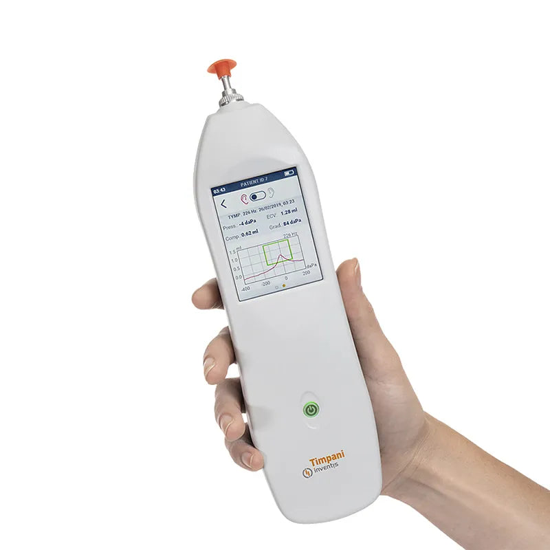 Inventis Timpani Tympanometer in hand. Shop now at Zone Medical.