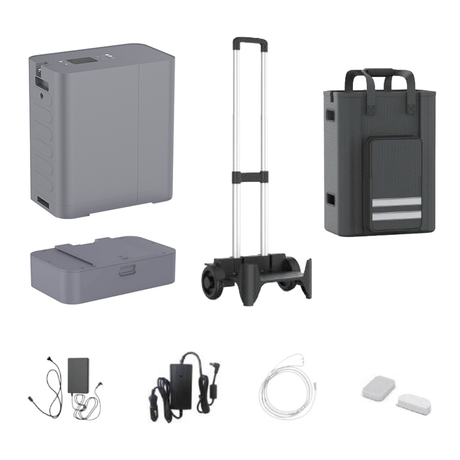 Kingon P2 TOC Transportable Portable Oxygen Concentrator kit contents. Shop now at Zone Medical.