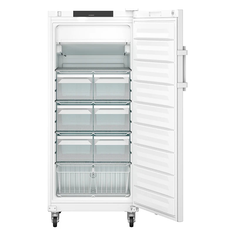 Liebherr SFFvh 5501 Pharmacy Medical Laboratory Freezer 472 Litres front view door open. Shop now at Zone Medical.
