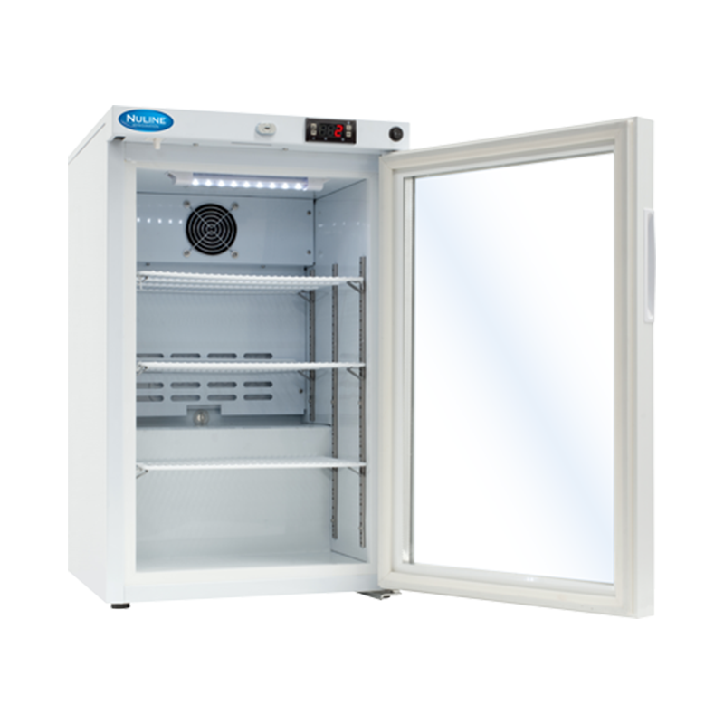 Nuline MLi59 refrigerator incubator 59 litres door open. Shop now at Zone Medical.