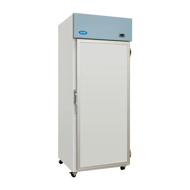 Nuline NHRTS Top Mounted Spark Safe Refrigerator with door closed. Shop now at Zone Medical.