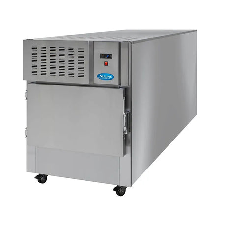 Nuline NMF series bariatric mortuary freezer 1 bay door closed. Shop now at Zone Medical.