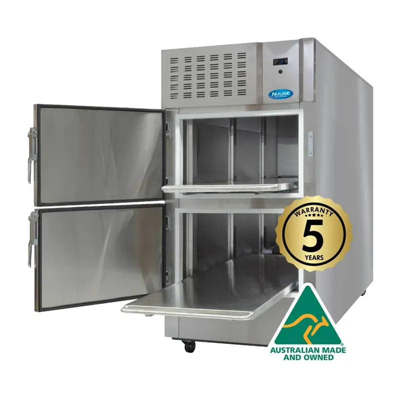 Nuline NMF series bariatric mortuary freezer 2 bays Australian made with a 5 year warranty. Shop now at Zone Medical.