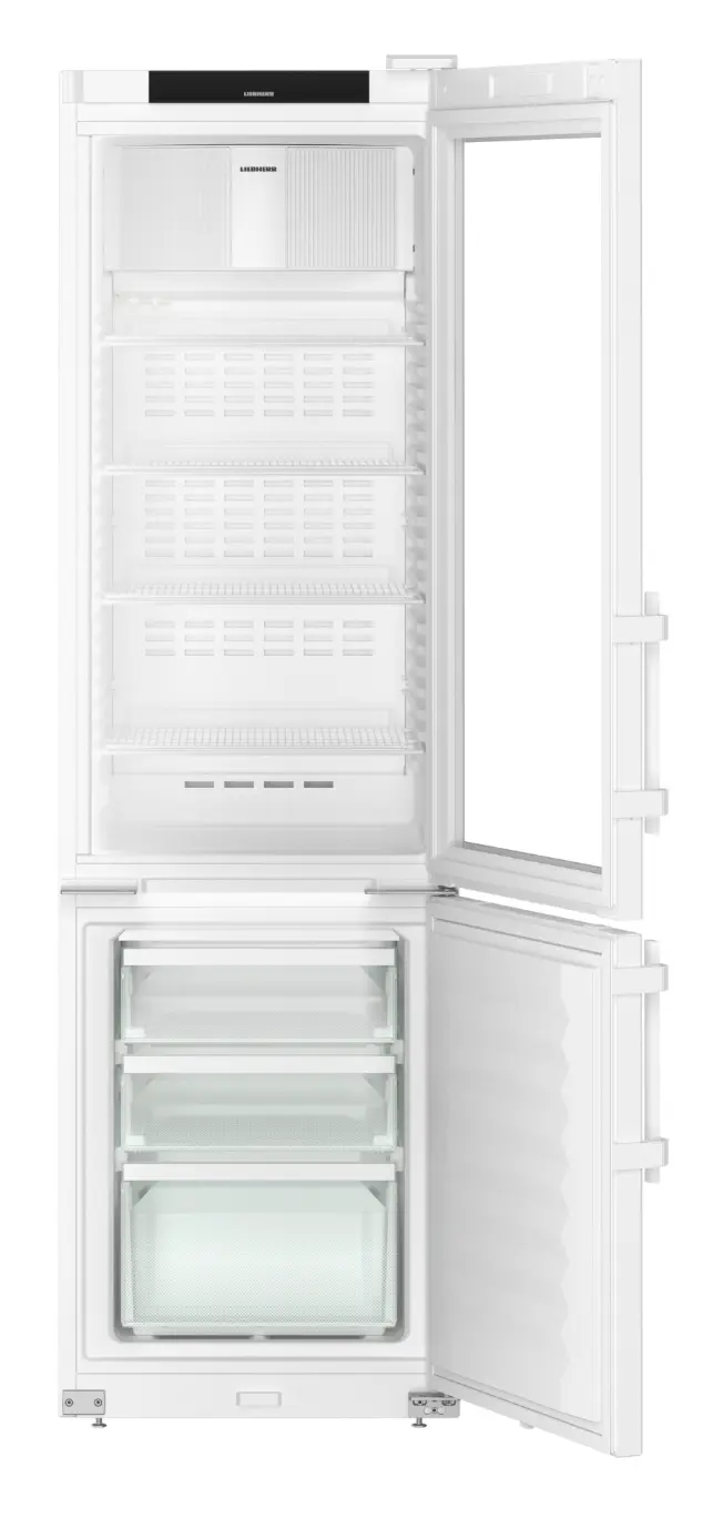 Liebherr SCFvh 4032 Pharmacy Medical Laboratory Combo Fridge and Freezer door open. Shop now at Zone Medical.