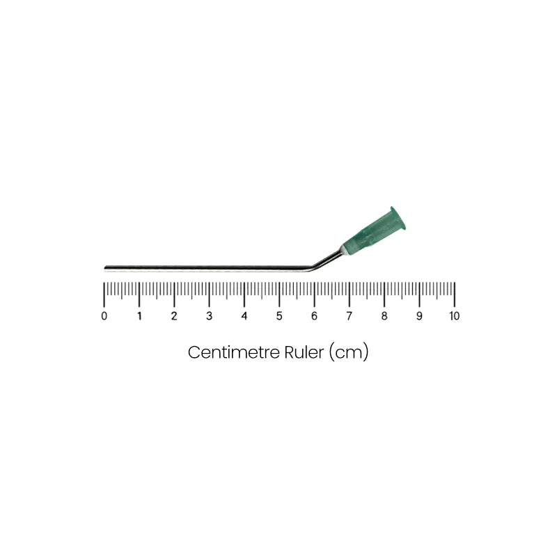 Green 14 Gauge disposable bent non-sterile suction tube measurements. Shop now at Zone Medical.