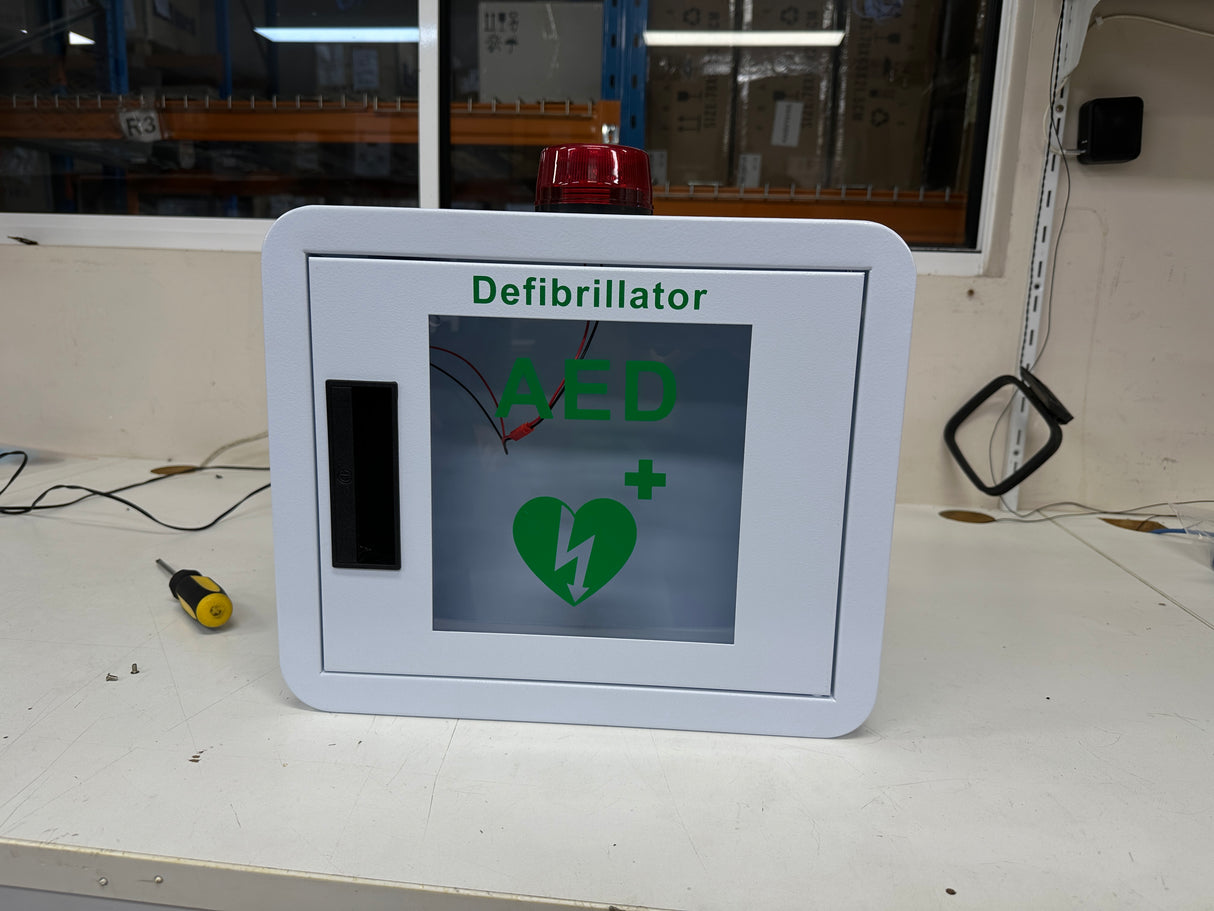 AED Cabinet Small with Strobe Light & Alarm