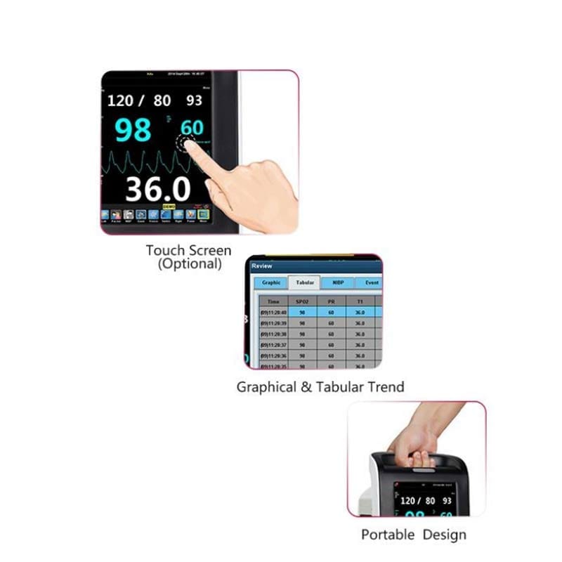 Northern Aquarius Plus Patient Monitor with ECG & Touchscreen