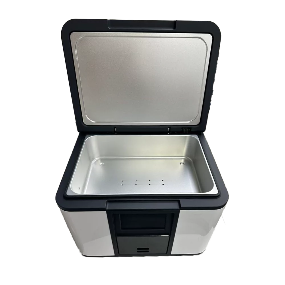 CUBE Instrument Inc EXPlasma Z7 Low Temperature Plasma Steriliser lid open with no trays. Shop now at Zone Medical.