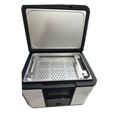 CUBE Instrument Inc EXPlasma Z7 Low Temperature Plasma Steriliser lid open with trays in. Shop now at Zone Medical.