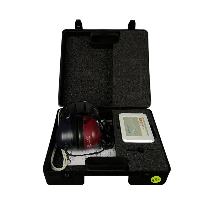 Electronica 800M PC Based Audiometer kit inside the hard carry case. Shop now at Zone Medical.