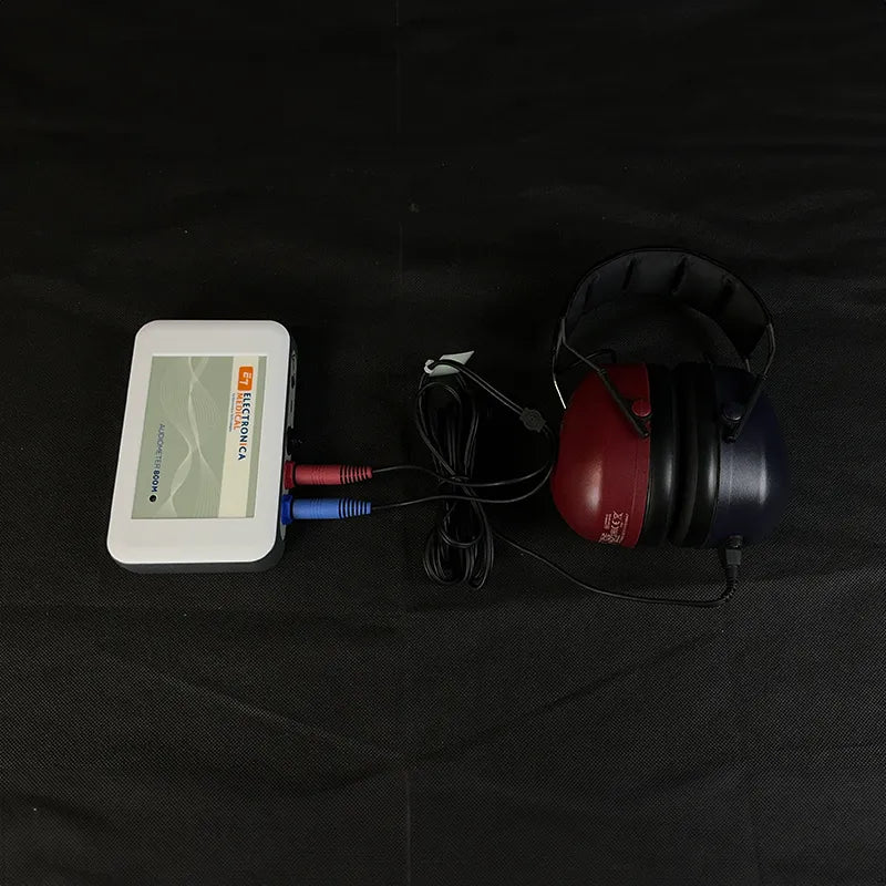 Electronica 800M PC Based Audiometer with DD65 headphones plugged in. Shop now at Zone Medical.