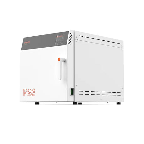 Hatmed Puges HAP23SB 23 Litre Essential Dry Vacuum Autoclave B & S Class with USB side view. Shop now at Zone Medical.