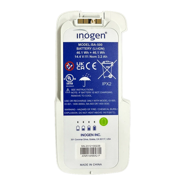 Inogen Rove 6 / Inogen One G5 8 Cell Battery with specifications showing. Shop now at Zone Medical.