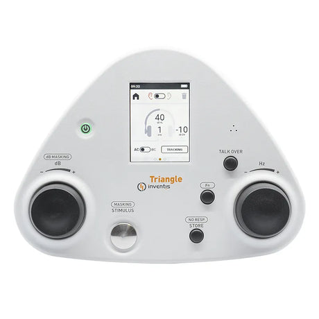 Inventis Triangle Screening Audiometer top view. Shop now at Zone Medical.