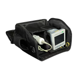 Kaixin BVT02 Bladder Scanner in the carry bag side view. Shop now at Zone Medical.