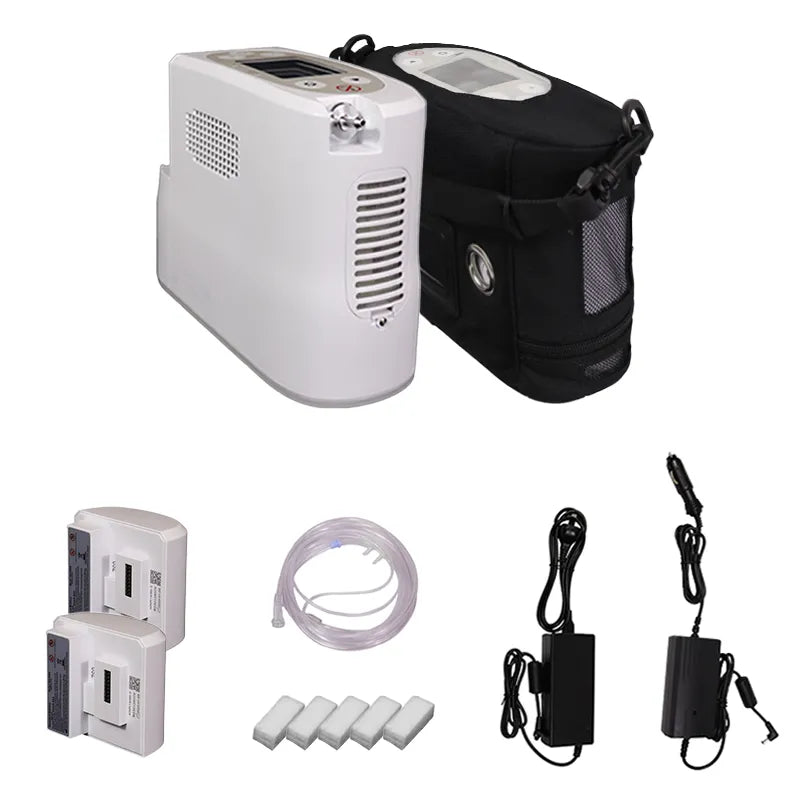 Kingon P2 Portable Oxygen Concentrator Essential Kit Contents. Shop now at Zone Medical.