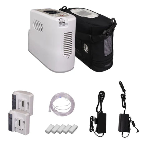 Kingon P2 Portable Oxygen Concentrator Essential Kit Contents. Shop now at Zone Medical.
