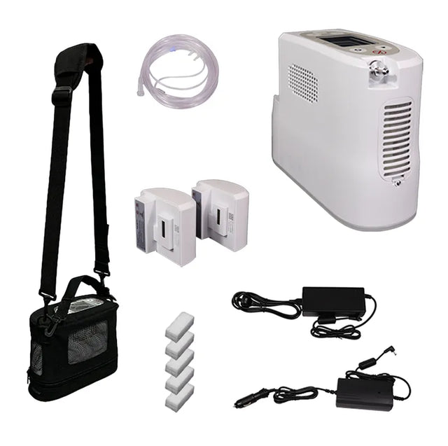 Kingon P2 Portable Oxygen Concentrator Essential Kit Contents. Shop now at Zone Medical.