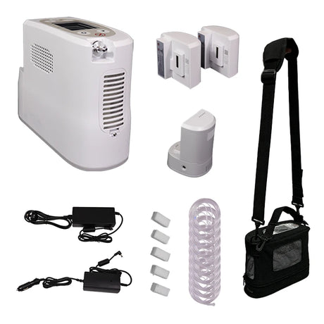 Kingon P2 Portable Oxygen Concentrator Kit Contents. Shop now at Zone Medical.