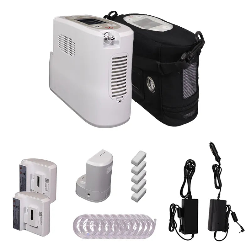 Kingon P2 Portable Oxygen Concentrator Ultimate Kit Contents. Shop now at Zone Medical.