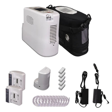 Kingon P2 Portable Oxygen Concentrator Ultimate Kit Contents. Shop now at Zone Medical.
