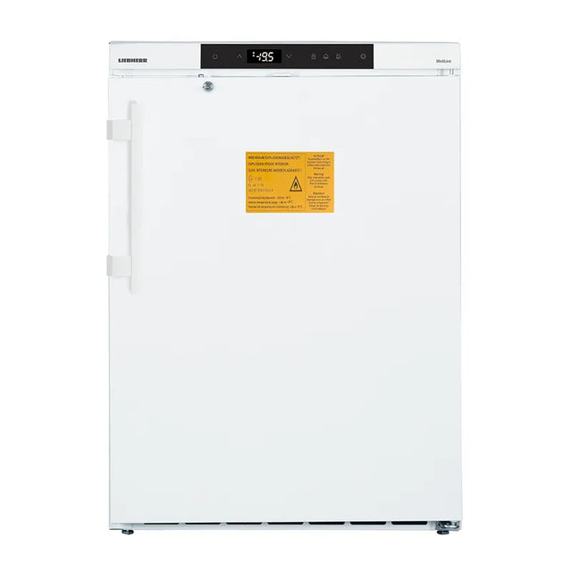 Liebherr LGUex MediLine 1500 Under Counter Vaccine Medical Laboratory Freezer 139 Litre front view with door closed. Shop now at Zone Medical.