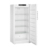 Liebherr SFFfg 5501 Performance Pharmacy Medical Laboratory Freezer with Spark Free Interior side view with door open. Shop now at Zone Medical.