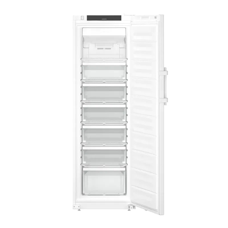 Liebherr SFFvh 4001 Perfection Pharmacy Medical Laboratory Freezer with Fan-Assisted Cooling 273 Litres front view with door open. Shop now at Zone Medical.