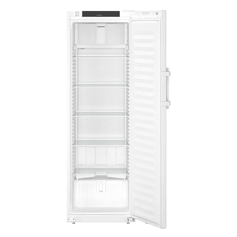 Liebherr SRFfg 4001 Pharmacy Medical Laboratory Freezer with Spark Free Interior front view with door open. Shop now at Zone Medical.