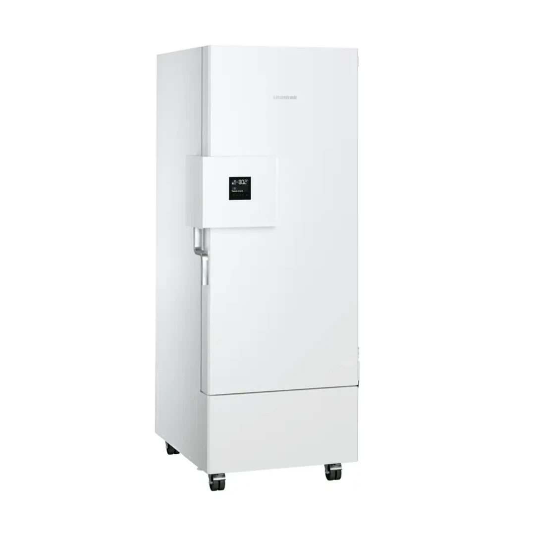 Liebherr SUFsg 3501 ultra-low temperature refrigerator side view door closed. Shop now at Zone Medical.
