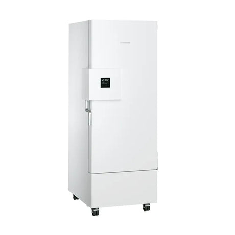 Liebherr SUFsg 3501 ultra-low temperature refrigerator side view door closed. Shop now at Zone Medical.