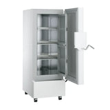 Liebherr SUFsg 3501 ultra-low temperature refrigerator side view with inner doors opened. Shop now at Zone Medical.