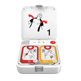 LifePak CR2 Essential - fully automatic defibrillator opened showing inside. Shop now at Zone Medical.