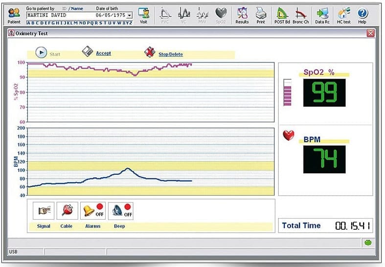 MIR Spirolab 4 Spirometer no Turbine Flowmeter with 1 Year Free Platinum Software Subscription