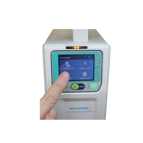 MedCaptain SYS6010 Infusion Pump home screen. Shop now at Zone Medical.