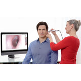 MedRx Video Otoscope in use with a lady and a man. Shop now at Zone Medical.