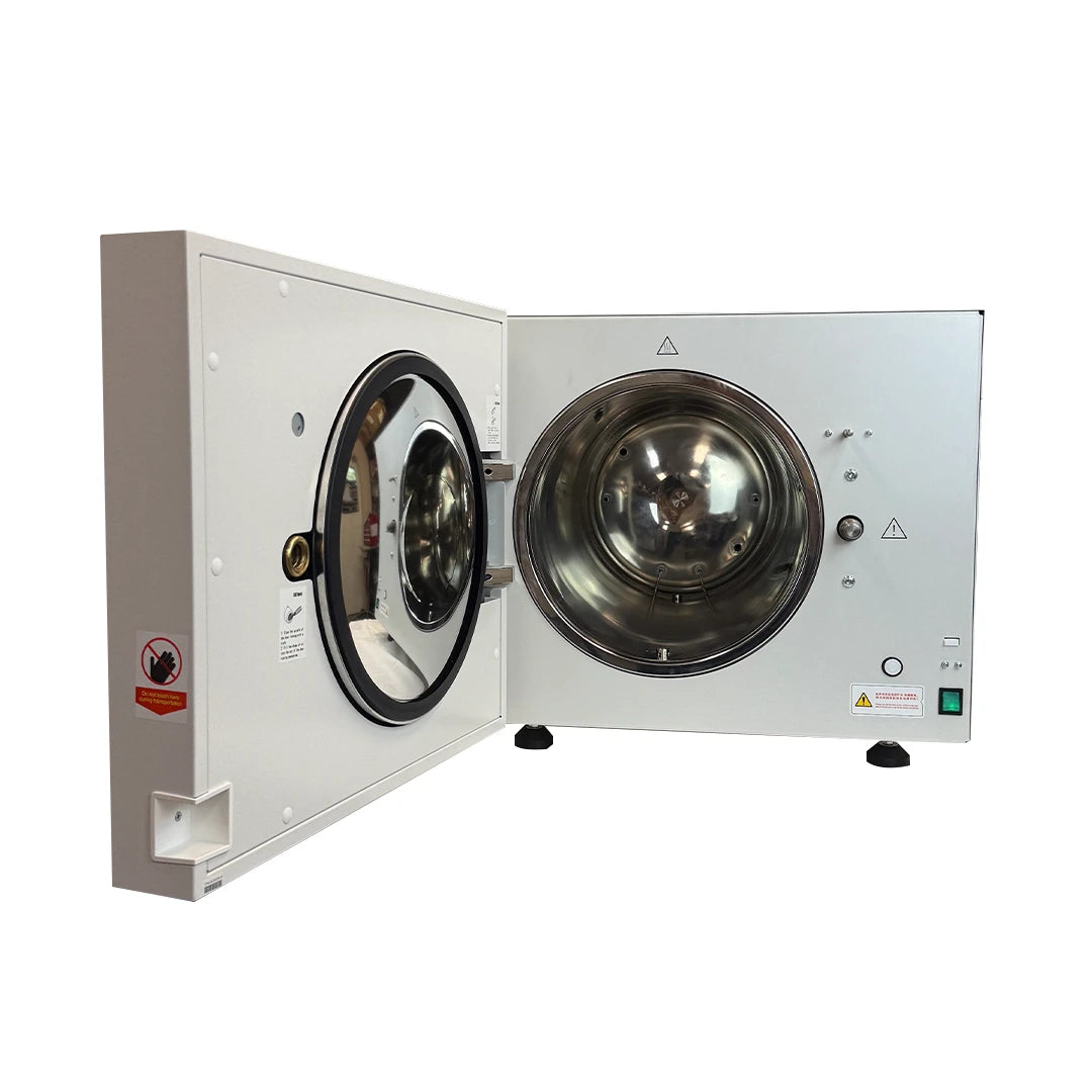Hatmed Q92B Autoclave door open. Shop now at Zone Medical. 