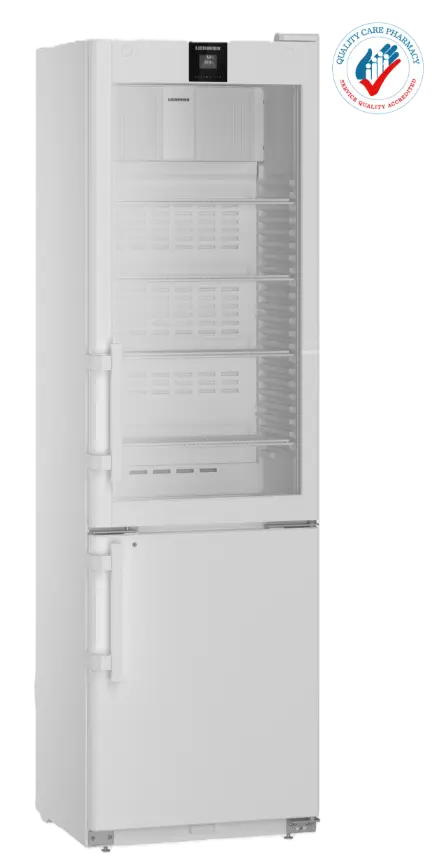 Liebherr SCFvh 4032 Pharmacy Medical Laboratory Combo Fridge and Freezer side view. Shop now at Zone Medical.