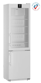 Liebherr SCFvh 4032 Pharmacy Medical Laboratory Combo Fridge and Freezer side view. Shop now at Zone Medical.