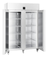 Liebherr SRPvh 1402 solid door freezer/refrigerator doors open. Shop now at Zone Medical.