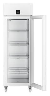 Liebherr SRPvh 6511 Glass Door Medical Refrigerator front view door open. Shop now at Zone Medical.