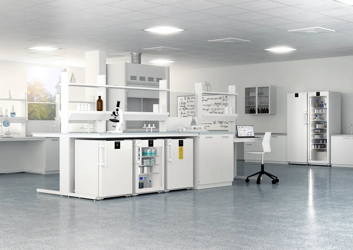 Liebherr under counter fridges and freezers in laboratory. Shop now at Zone Medical. 